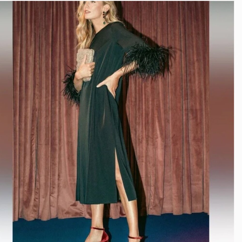 NWT Tuckernuck Black Feather Jamie Dress Size XS